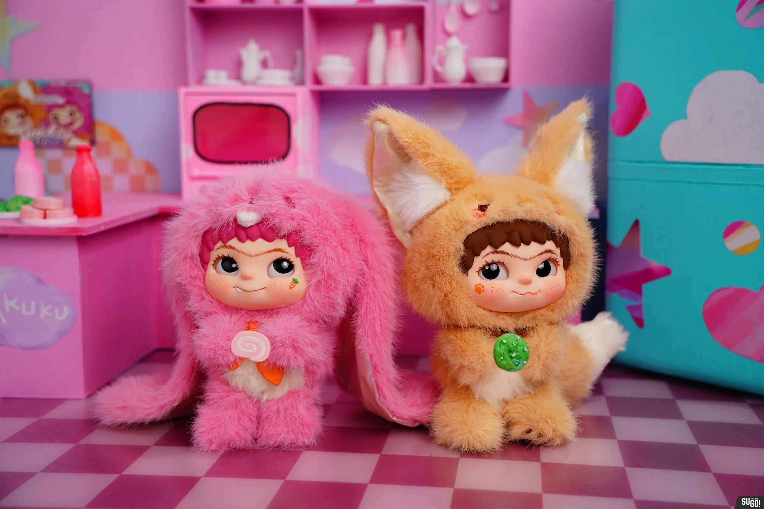 Wakuku Fox and Bunny Trick or Treat Series Plush Figure (Blind Box)